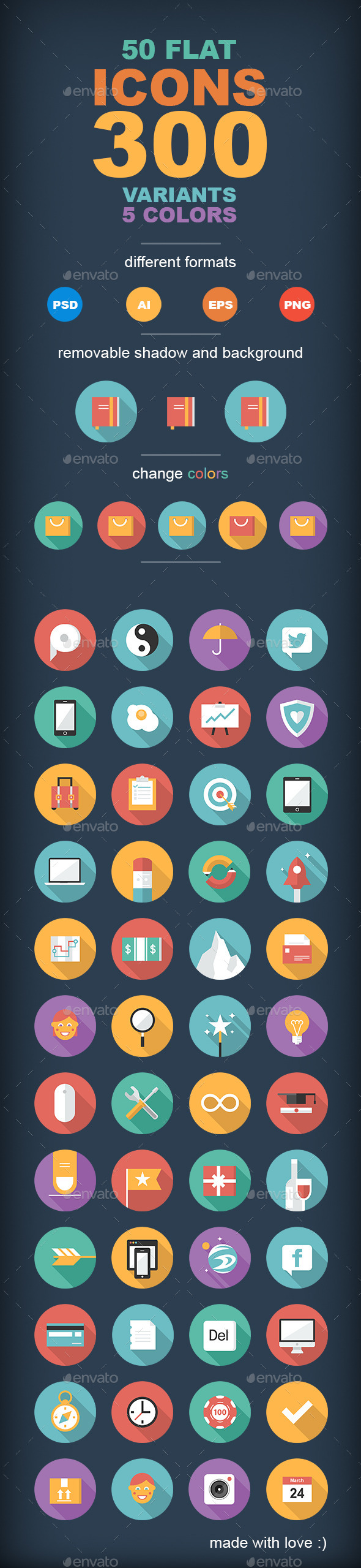 GraphicRiver 50 Flat Icons 9192548 GraphicRiver 50 Flat Icons 9192548