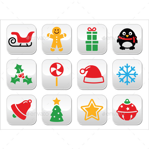 GraphicRiver Christmas Buttons Set Santa Xmas Tree Present 9192562 GraphicRiver Christmas Buttons Set Santa Xmas Tree Present 9192562