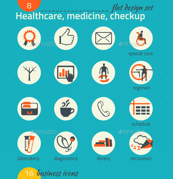 GraphicRiver Business Icon Set Healthcare Medicine Diagnose 9192765 GraphicRiver Business Icon Set Healthcare Medicine Diagnose 9192765