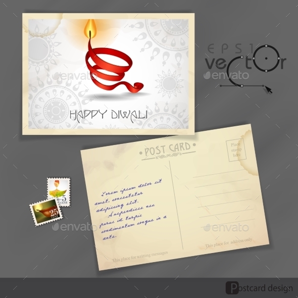 GraphicRiver Old Postcard Design Template 9193080 GraphicRiver Old Postcard Design Template 9193080