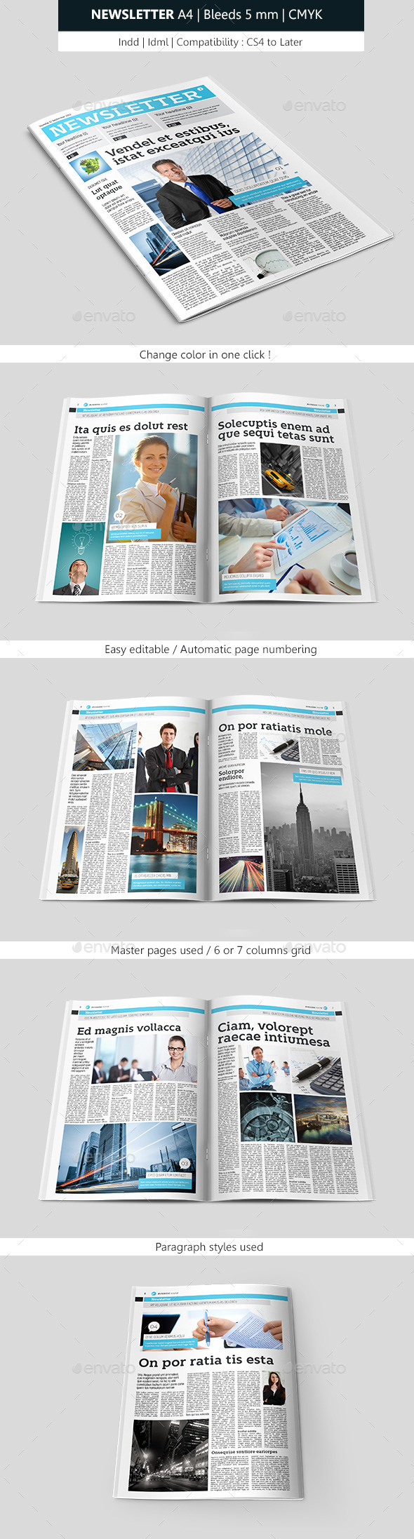 GraphicRiver Creative Indesign Newsletter Template Design 9194384 GraphicRiver Creative Indesign Newsletter Template Design 9194384