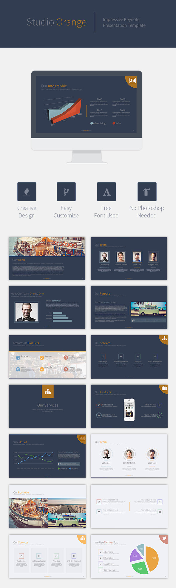 GraphicRiver Orange Studio Keynote 9194476 GraphicRiver Orange Studio Keynote 9194476