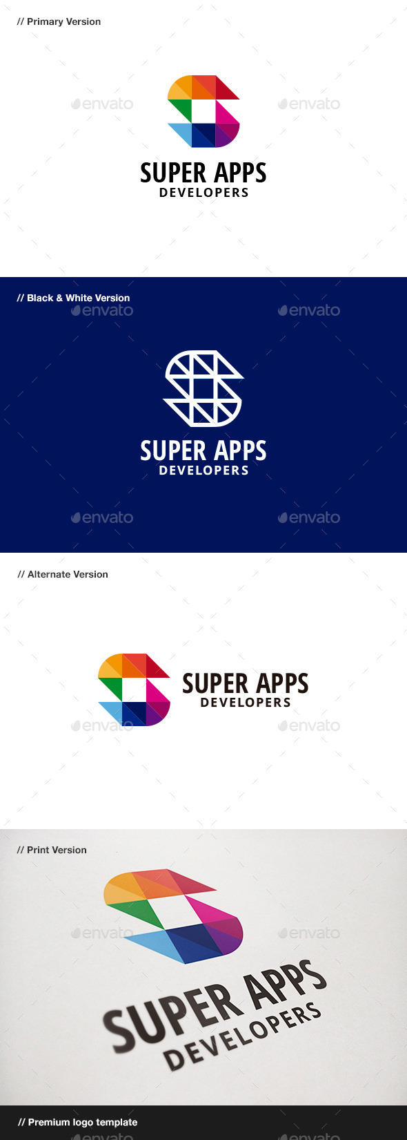 GraphicRiver Super Apps Abstract & Letter S Logo 9195329 GraphicRiver Super Apps Abstract & Letter S Logo 9195329