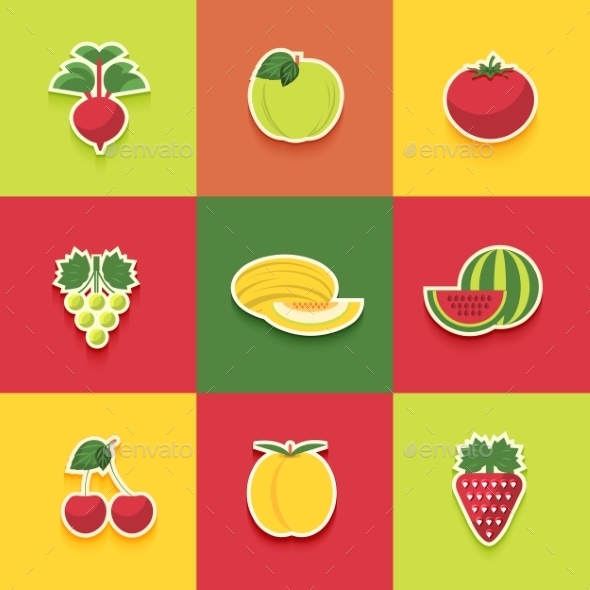 GraphicRiver Food Icons Set 9195355 GraphicRiver Food Icons Set 9195355