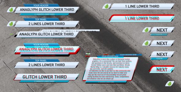 Anaglyph Glitch Lower Third Anaglyph Glitch Lower Third