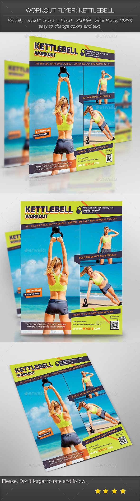GraphicRiver Workout Flyer Kettlebell 9197240 GraphicRiver Workout Flyer Kettlebell 9197240