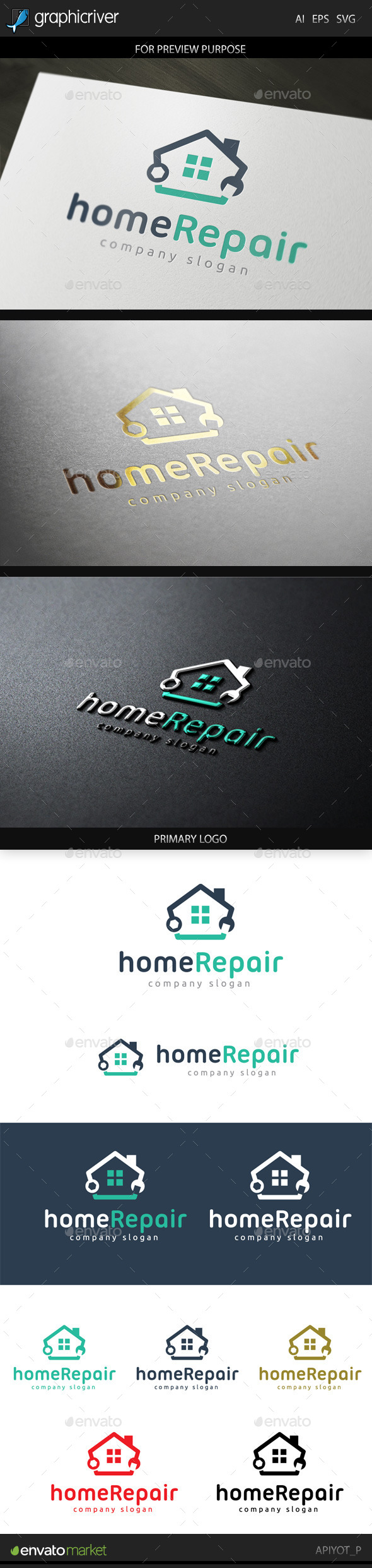 GraphicRiver Home Repair Logo 9199129 GraphicRiver Home Repair Logo 9199129
