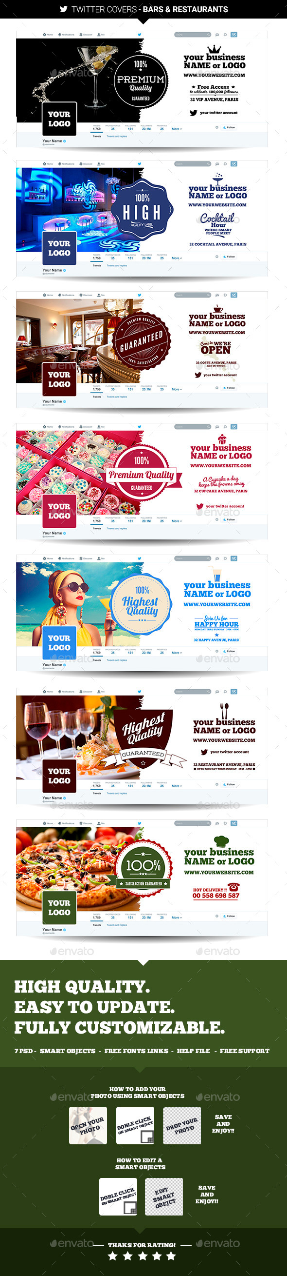 GraphicRiver Twitter Covers Bars & Restaurants 9169594 GraphicRiver Twitter Covers Bars & Restaurants 9169594