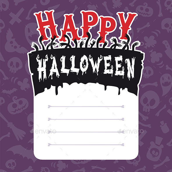 GraphicRiver Happy Halloween Card with Text Box 9178525 GraphicRiver Happy Halloween Card with Text Box 9178525