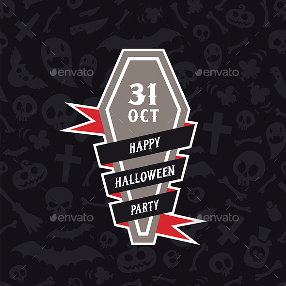 GraphicRiver Happy Halloween Party Banner With Coffin 9178530 GraphicRiver Happy Halloween Party Banner With Coffin 9178530