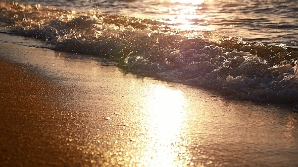 Sea Waves at Sunset Sea Waves at Sunset