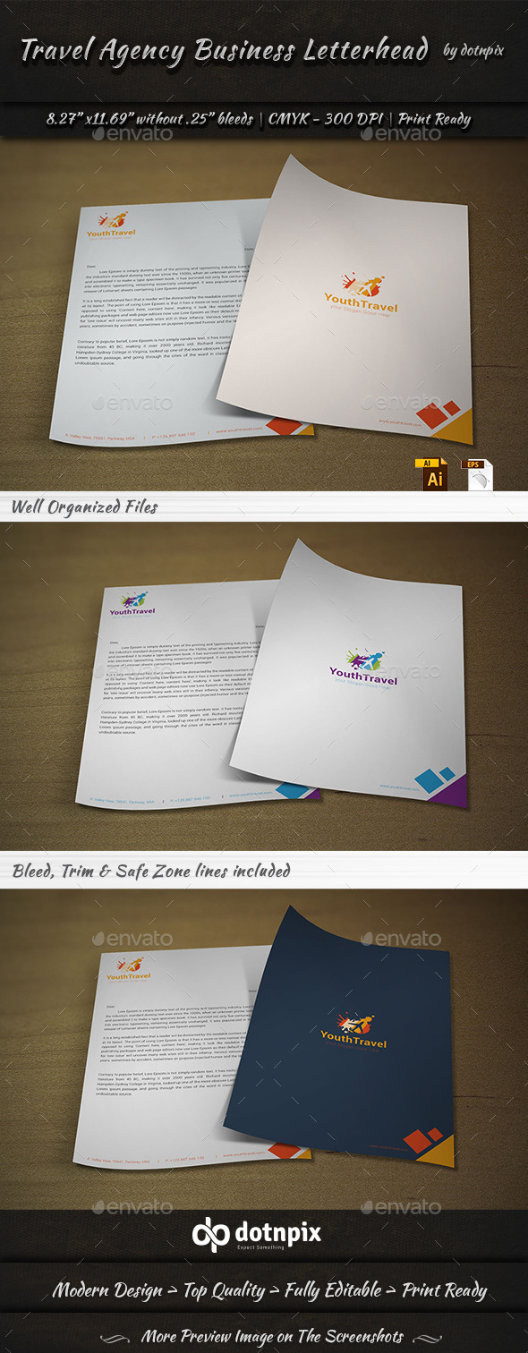 GraphicRiver Travel Agency Business Letterhead 9201631 GraphicRiver Travel Agency Business Letterhead 9201631