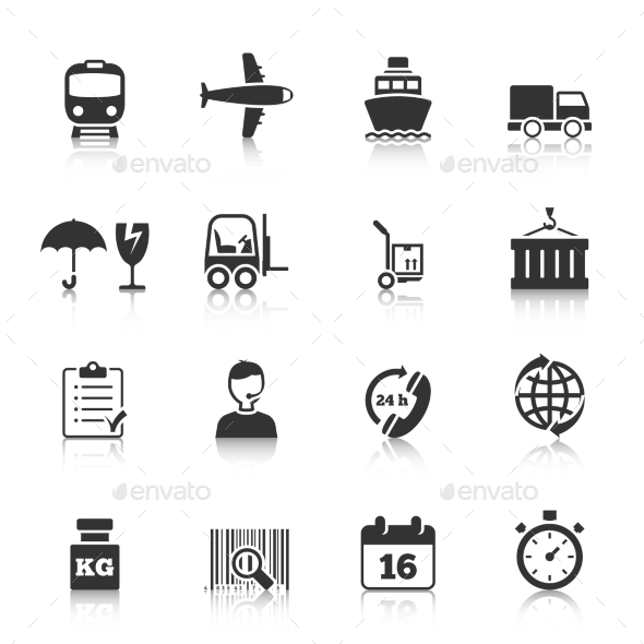 Logistics Icons Set (Technology)