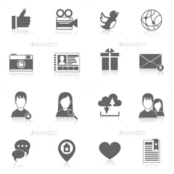 Social Media Icons Set (Technology)