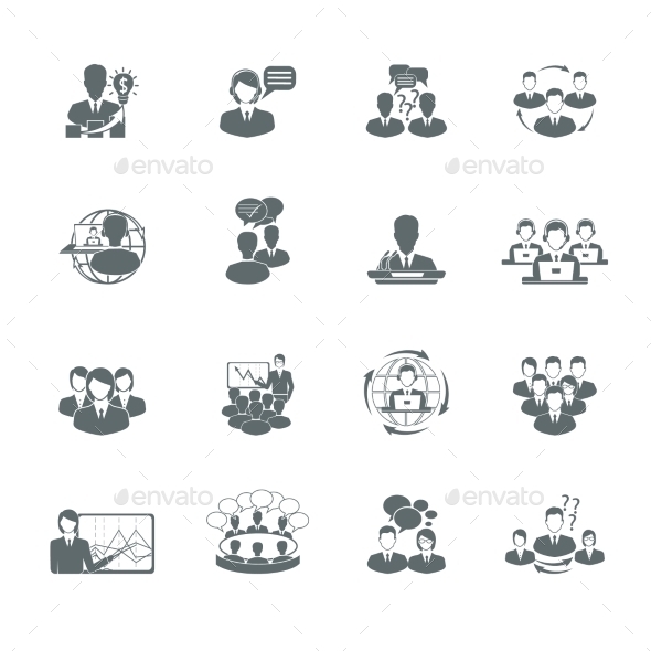 Meeting Icons Set (Business)