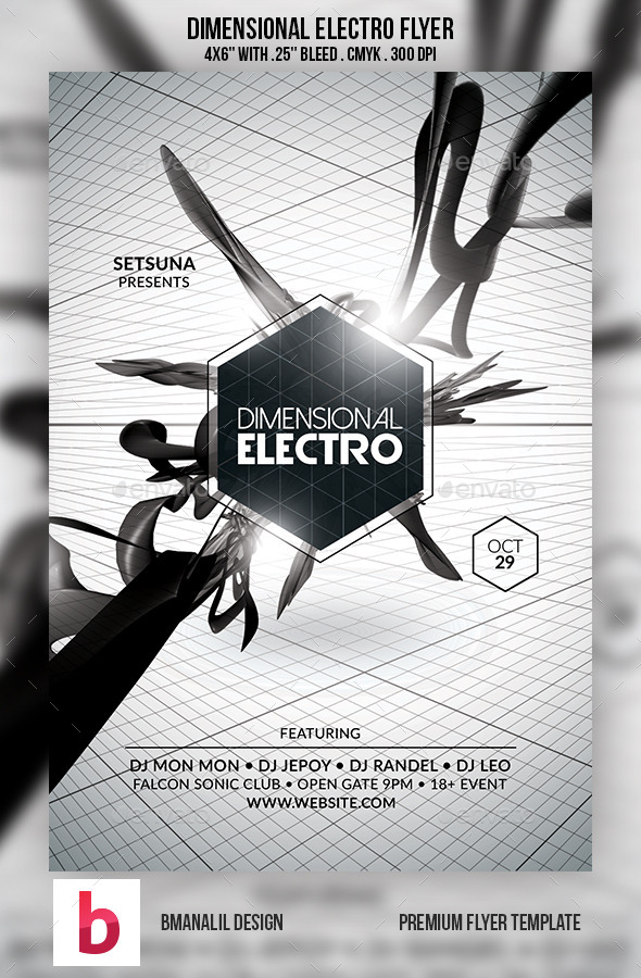 GraphicRiver Dimensional Electro Flyer 9202809 GraphicRiver Dimensional Electro Flyer 9202809
