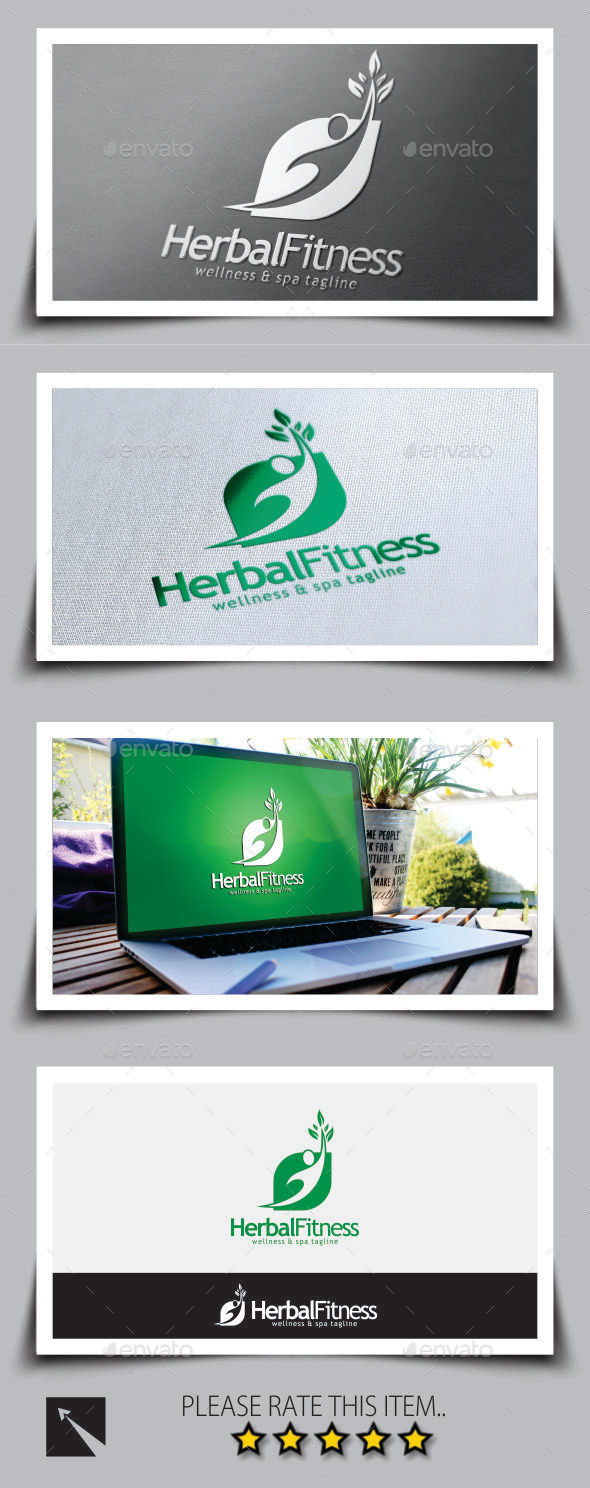 Herbal Fitness Logo Template Herbal Fitness Logo Template