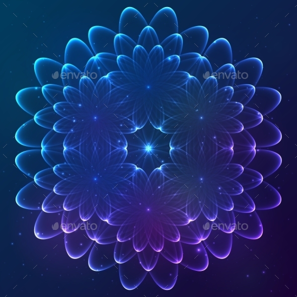 GraphicRiver Blue Shining Vector Cosmic Flower 9203175 GraphicRiver Blue Shining Vector Cosmic Flower 9203175
