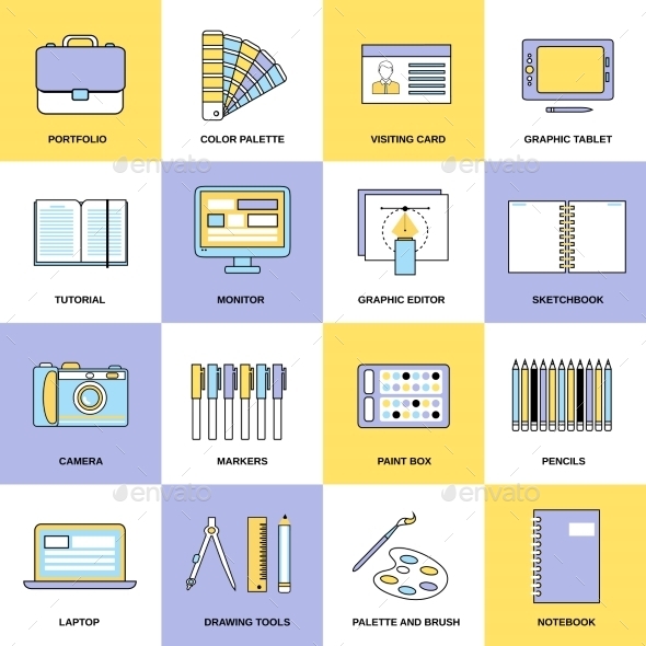 Design Flat Line Icons (Web)