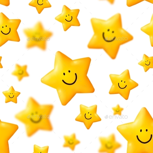 Yellow Stars Vector Seamless Pattern Yellow Stars Vector Seamless Pattern