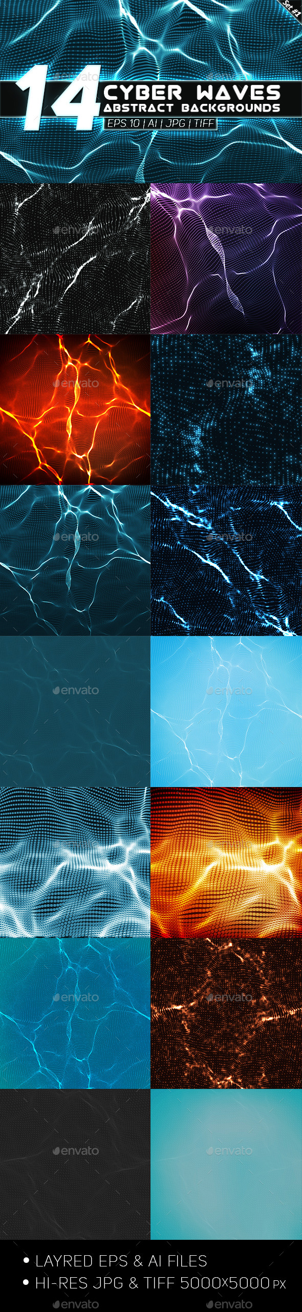 GraphicRiver 14 Abstract Cyber Waves Backgrounds Set 1 9177386 GraphicRiver 14 Abstract Cyber Waves Backgrounds Set 1 9177386
