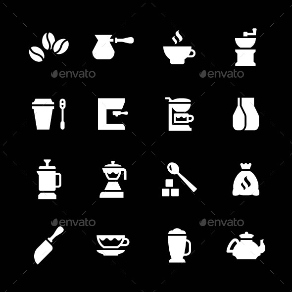 Set Icons of Coffee (Man-made objects)