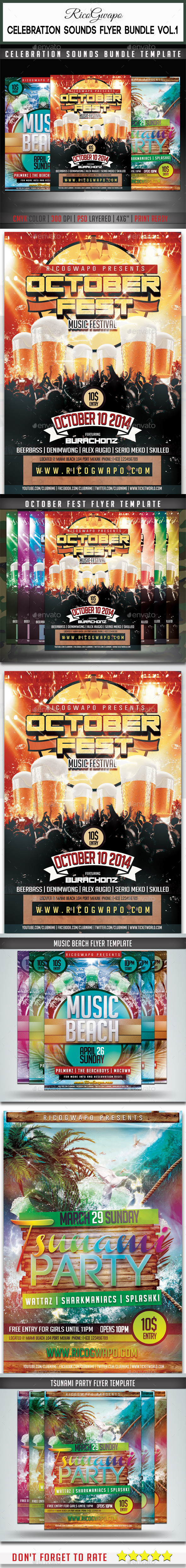 GraphicRiver Celebration Sounds Flyer Bundle Vol 1 9206383 GraphicRiver Celebration Sounds Flyer Bundle Vol 1 9206383