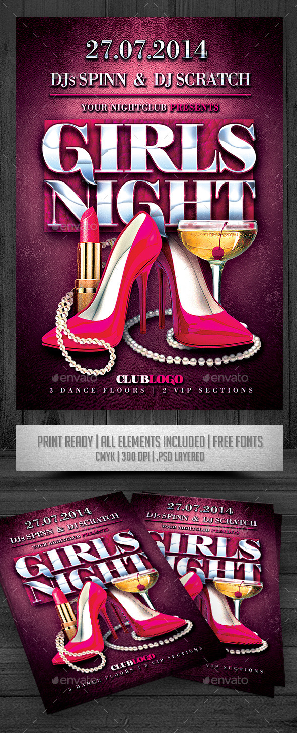 GraphicRiver Girls Night Flyer 9206956 GraphicRiver Girls Night Flyer 9206956