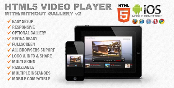 Responsive HTML5 Video Player & Gallery Responsive HTML5 Video Player & Gallery