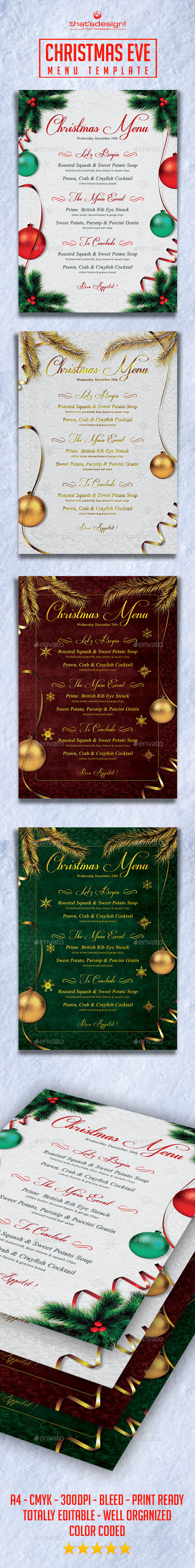 Christmas Eve Menu Template (Restaurant)