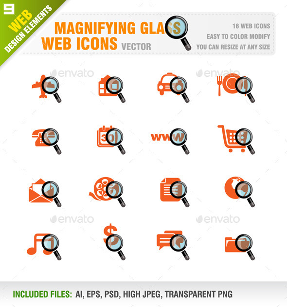 Magnifying Glass Web Icons Magnifying Glass Web Icons