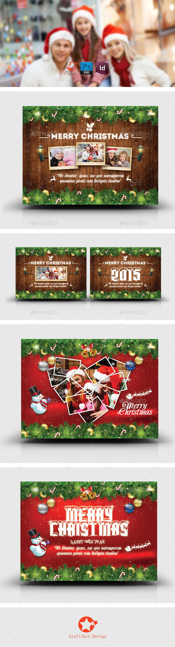 GraphicRiver Christmas Postcard Bundle Templates 9208463 GraphicRiver Christmas Postcard Bundle Templates 9208463