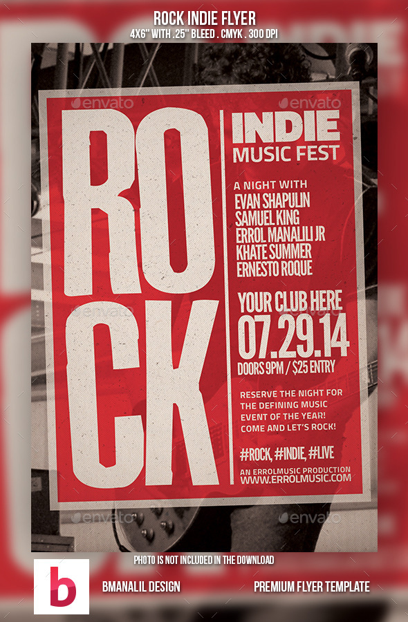 GraphicRiver Rock Indie Flyer 9209840 GraphicRiver Rock Indie Flyer 9209840