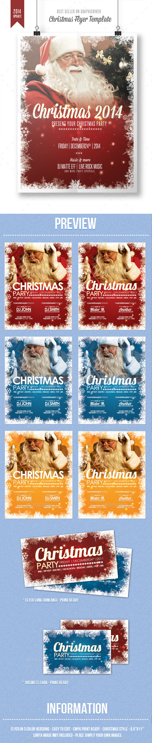 Christmas - Flyer Template - Clubs & Parties Events