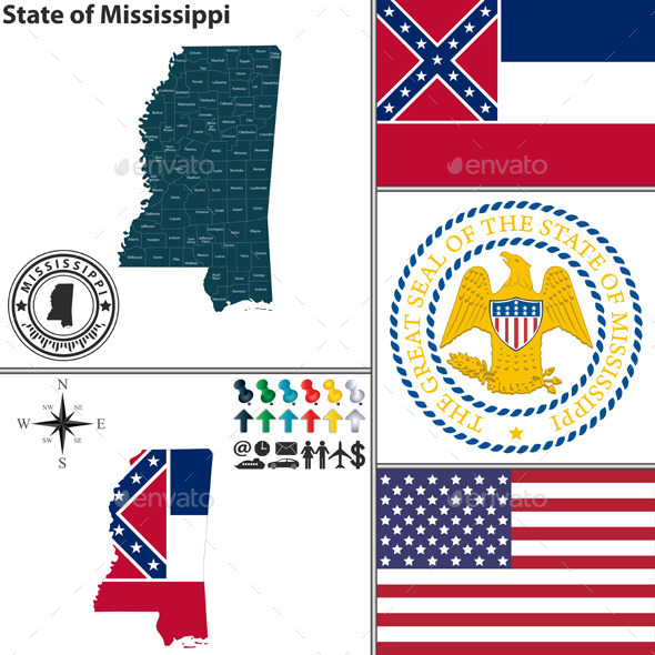 GraphicRiver Map of State Mississippi USA 9211659 GraphicRiver Map of State Mississippi USA 9211659