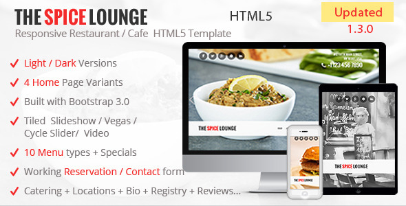 Material-Responsive Restaurant/Cafe HTML Template - 6