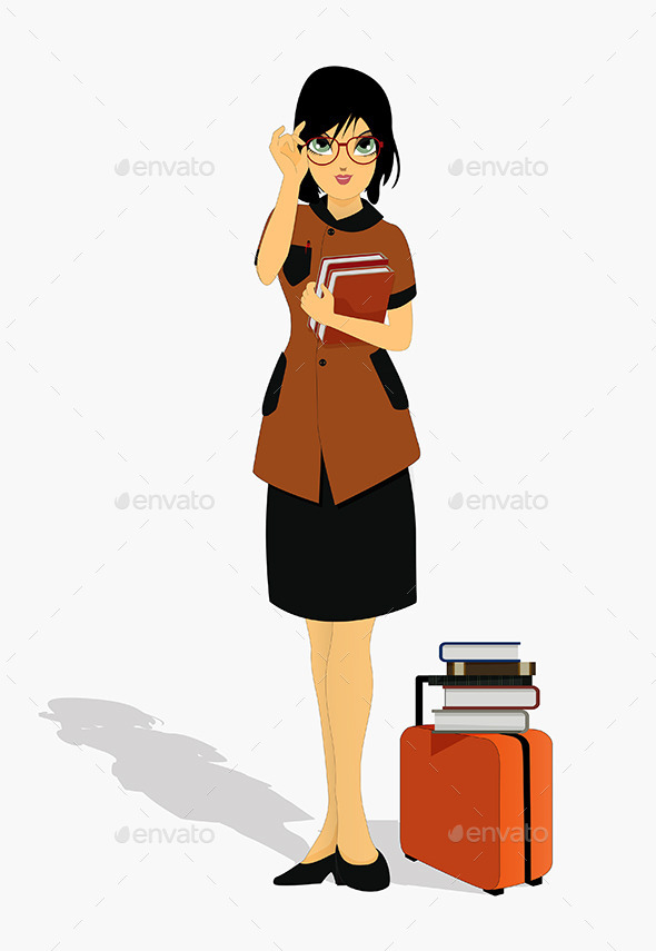 GraphicRiver Woman holding a Book 9213324 GraphicRiver Woman holding a Book 9213324