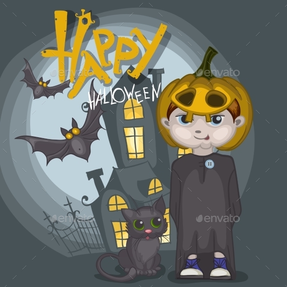 Little Ghost With Pumpkin Little Ghost With Pumpkin