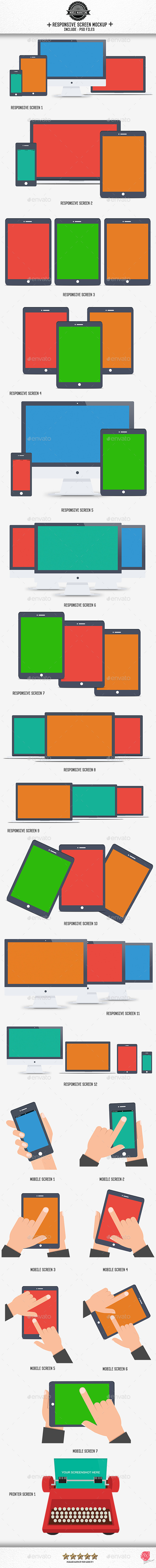 GraphicRiver Flat Responsive Screen Mockup 9214485 GraphicRiver Flat Responsive Screen Mockup 9214485
