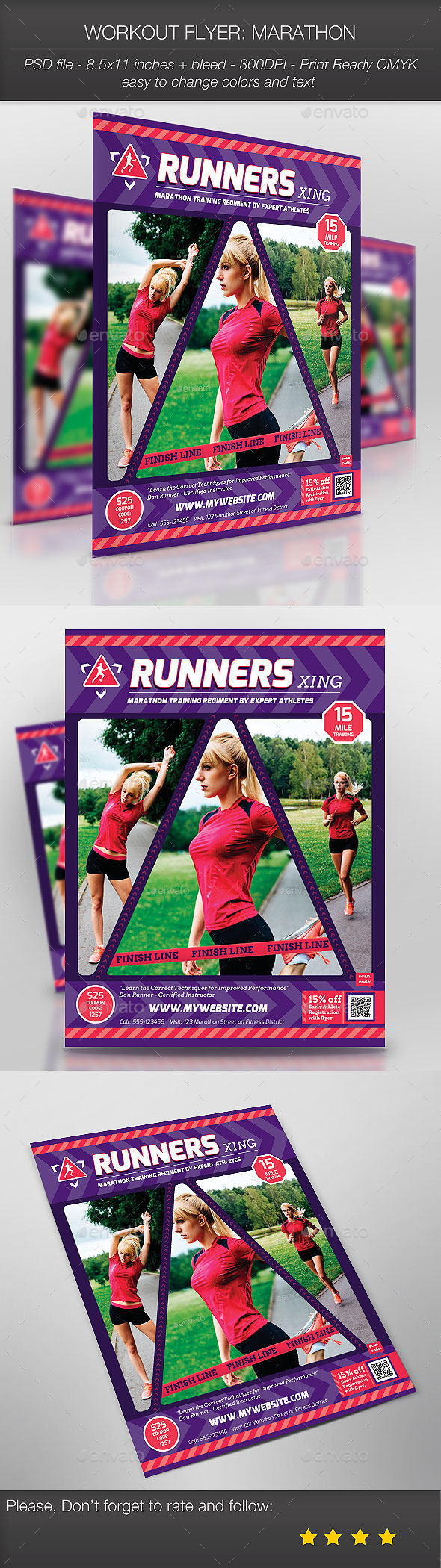 GraphicRiver Workout Flyer Marathon 9214529 GraphicRiver Workout Flyer Marathon 9214529