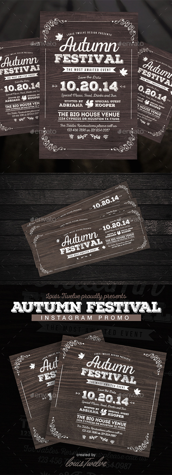 GraphicRiver Vintage Autumn Festival Flyer 3PSD 9215771 GraphicRiver Vintage Autumn Festival Flyer 3PSD 9215771