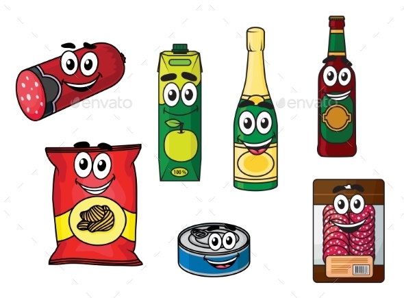 GraphicRiver Supermarket Groceries Colored Icons 9216044 GraphicRiver Supermarket Groceries Colored Icons 9216044