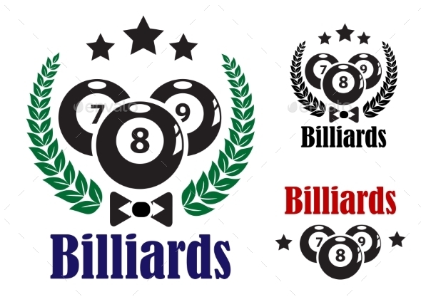 GraphicRiver Billiards Badges or Emblems 9216049 GraphicRiver Billiards Badges or Emblems 9216049