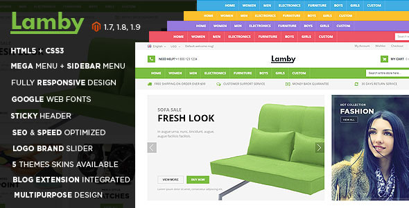 Lamby - Responsive Multipurpose Magento theme