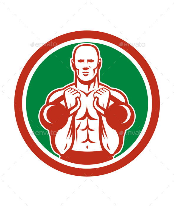 GraphicRiver Weightlifter Lifting Kettlebell Circle Retro 9217637 GraphicRiver Weightlifter Lifting Kettlebell Circle Retro 9217637