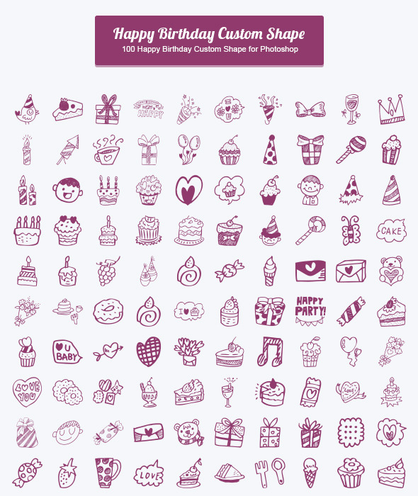 GraphicRiver 100 Happy Birthday Custom Shape 9217830 GraphicRiver 100 Happy Birthday Custom Shape 9217830