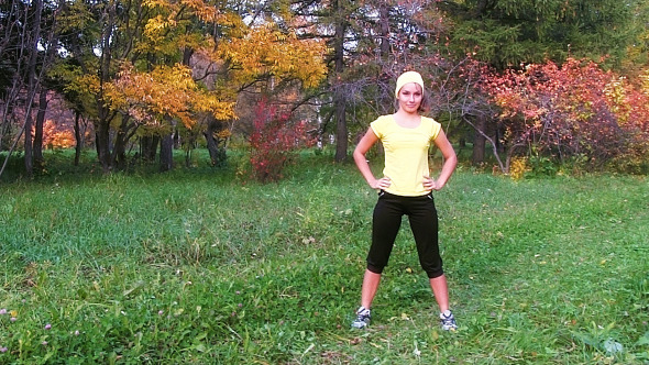 Girl Doing Exercise Girl Doing Exercise