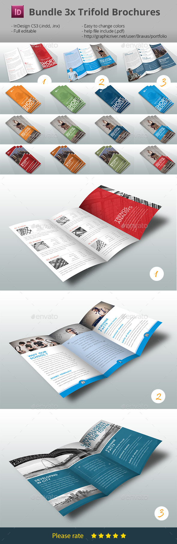 GraphicRiver Bundle Trifold Brochure Multicolor 9218458 GraphicRiver Bundle Trifold Brochure Multicolor 9218458
