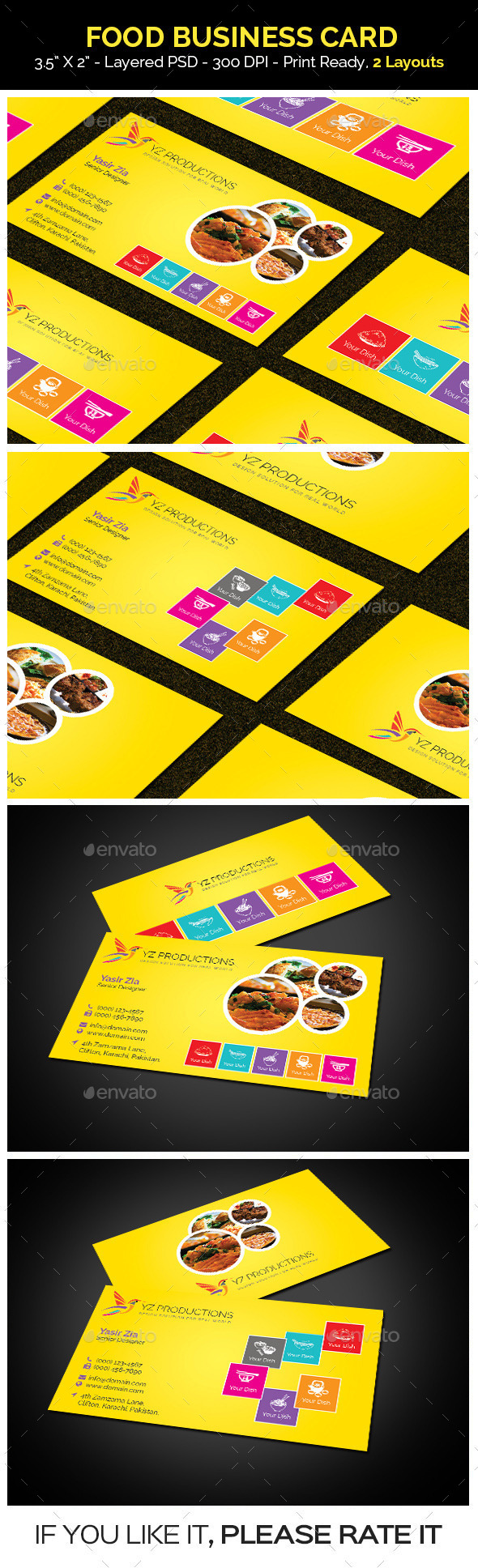 GraphicRiver Food Business Card 9218685 GraphicRiver Food Business Card 9218685