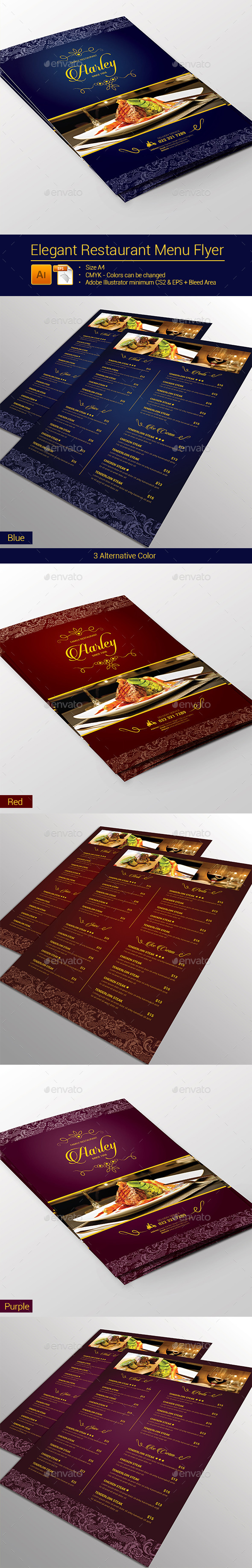 Elegant Restaurant Menu Flyer